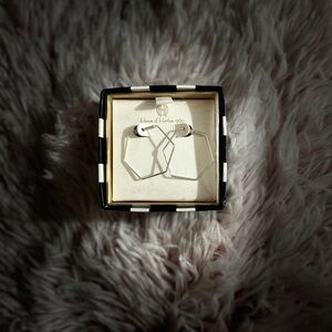 House of Harlow Silver Geometric Hoop Earrings